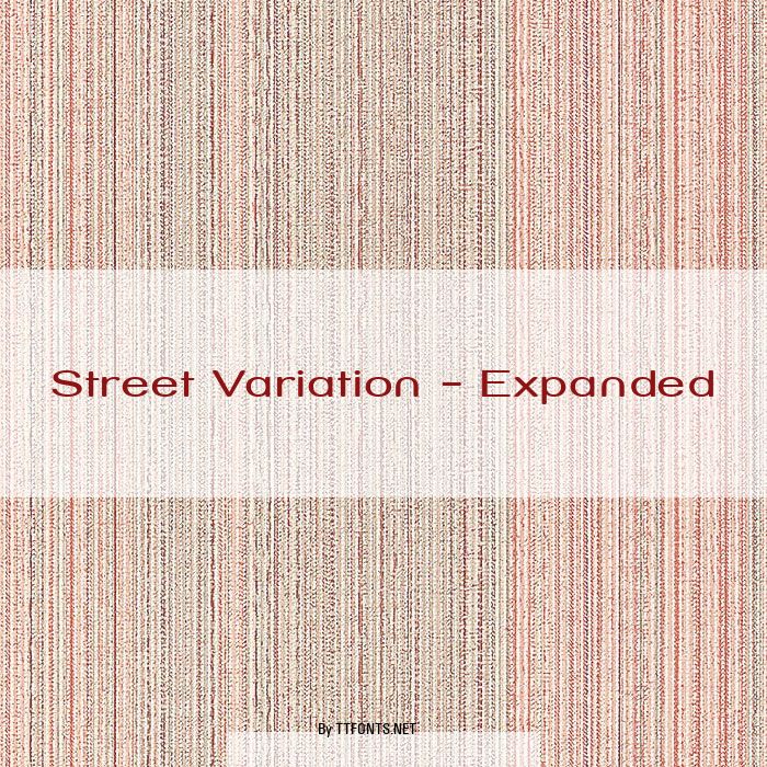 Street Variation - Expanded example